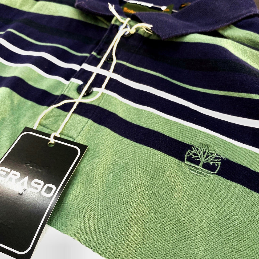 Polo Timberland Rayas Azul y Verde