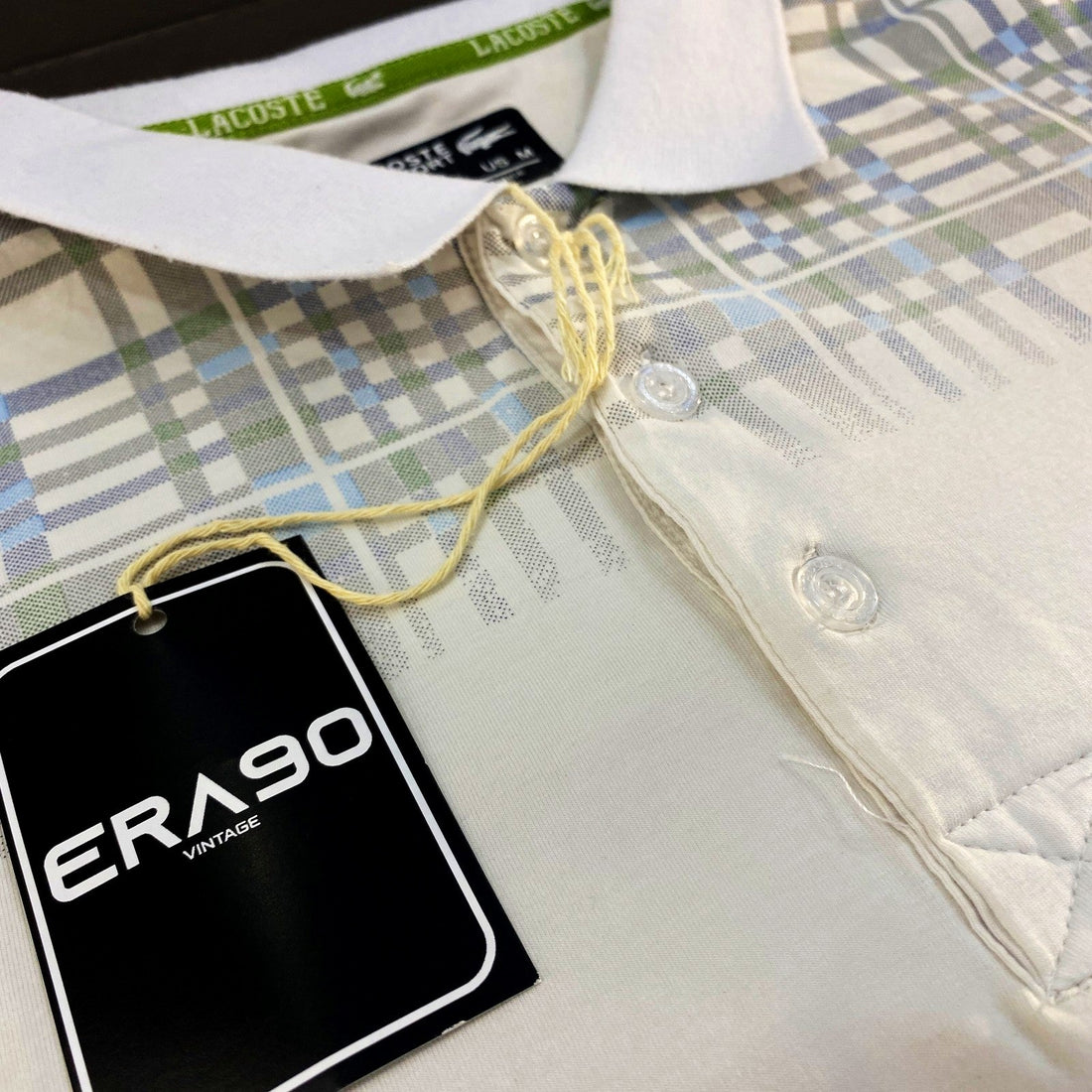 Polo Lacoste Sport Blanco Cuadros