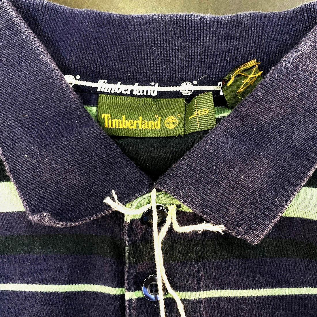 Polo Timberland Rayas Azul y Verde