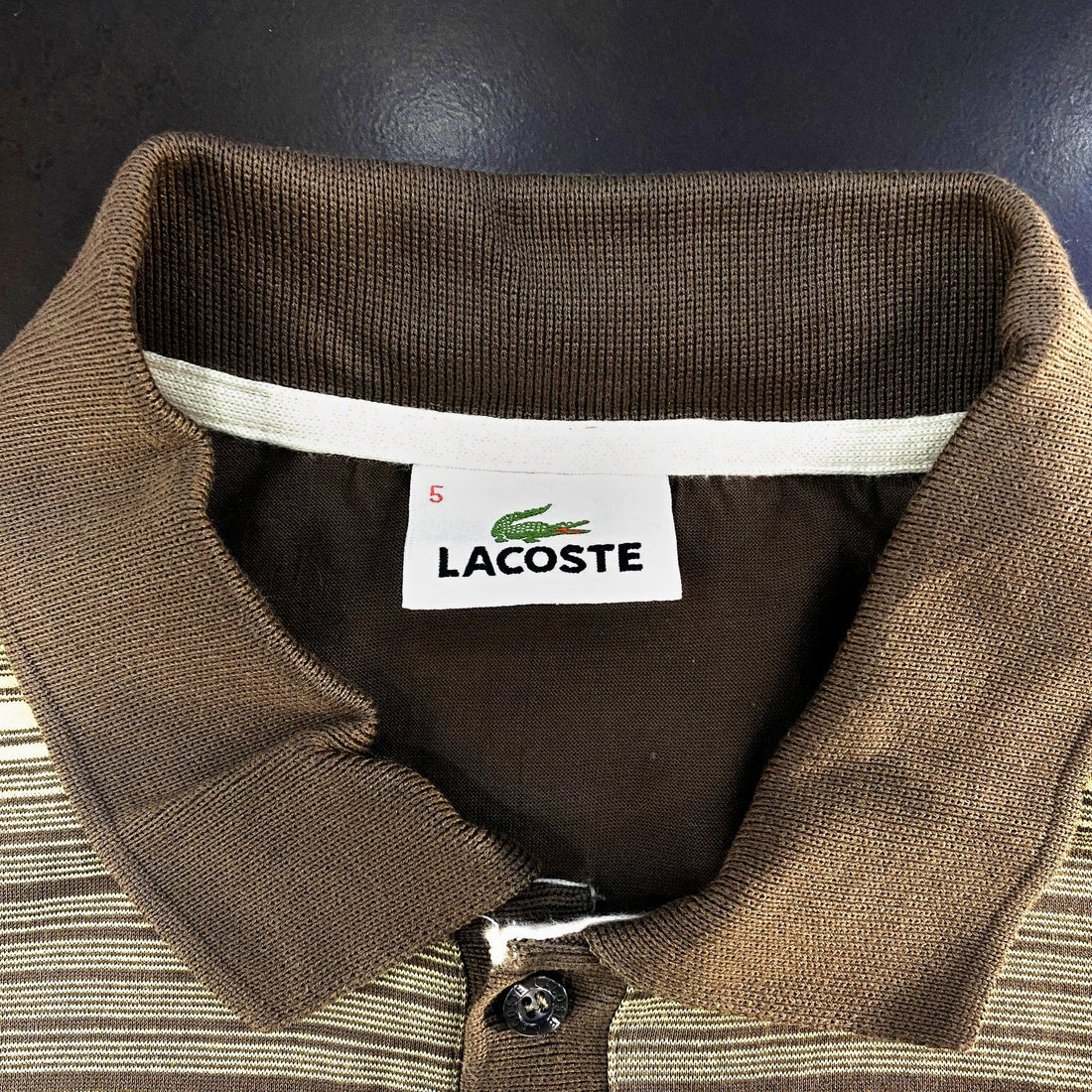 Polo Lacoste Marrón de Rayas