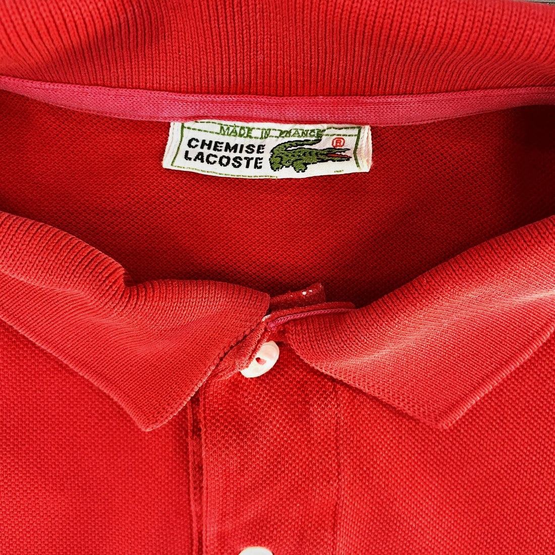 Polo Lacoste Vintage "Made in France" Rojo