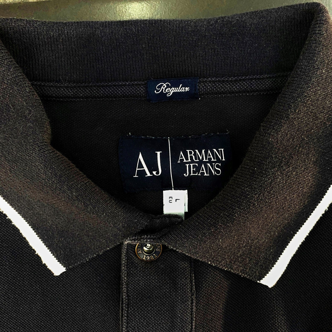 Polo Armani Jeans "AJ Eagle Patch" Azul Marino