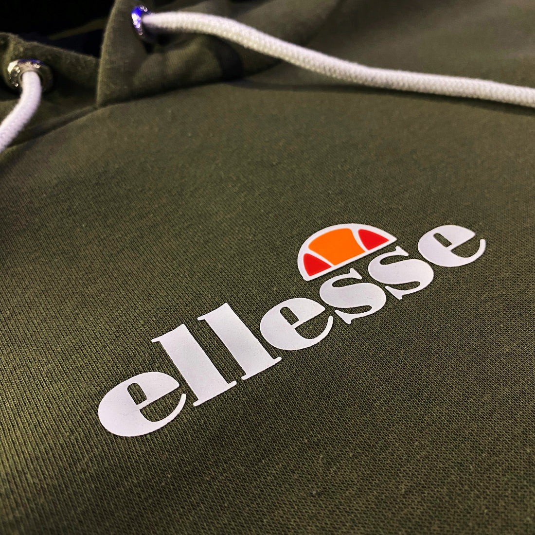 Sudadera Capucha Ellesse Logo Central Verde Militar