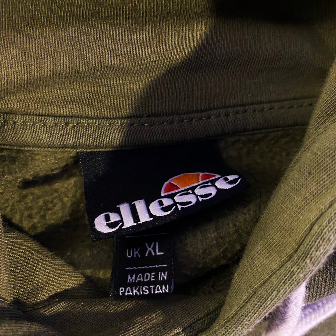 Sudadera Capucha Ellesse Logo Central Verde Militar