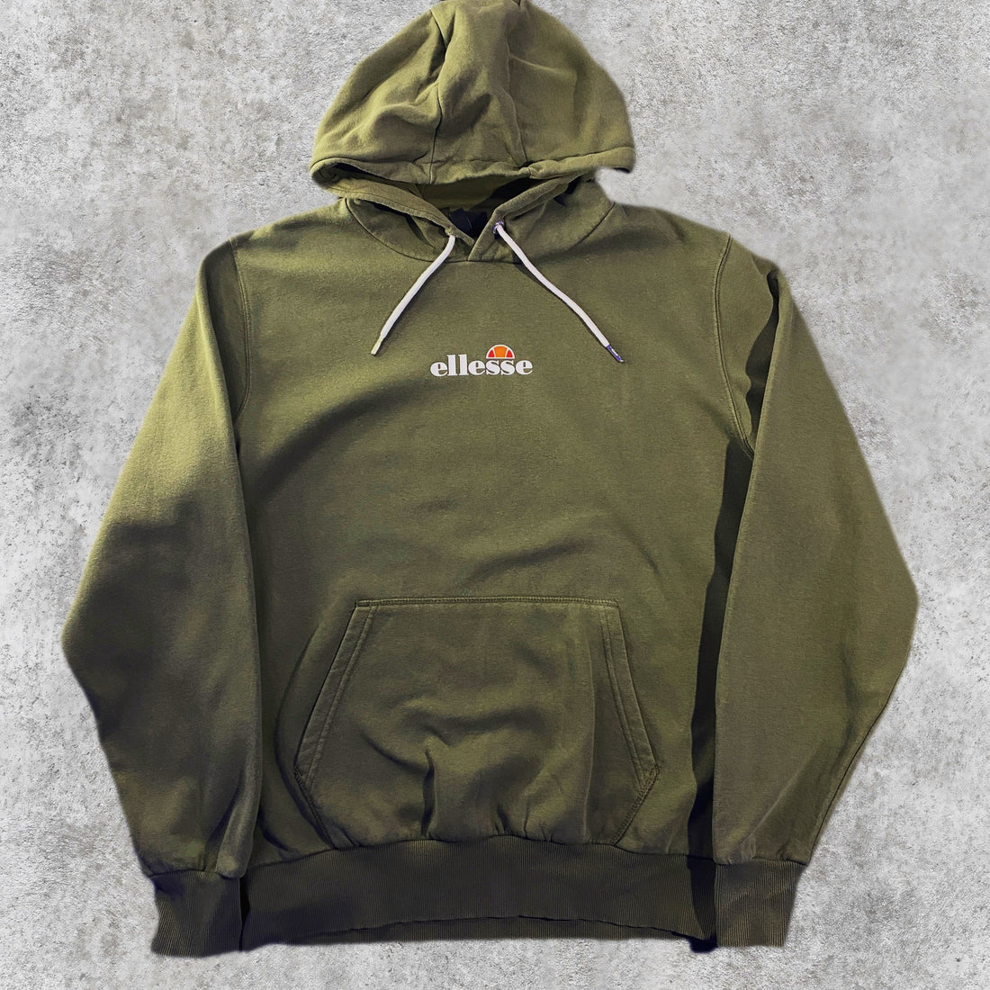Sudadera Capucha Ellesse Logo Central Verde Militar
