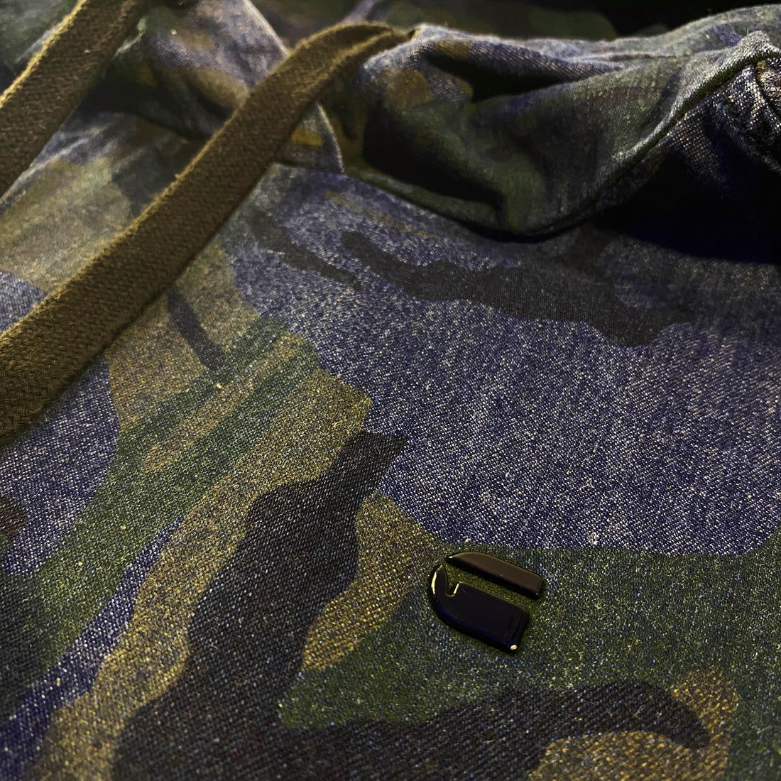Sudadera Capucha G-Star RAW Camuflaje Denim Azul