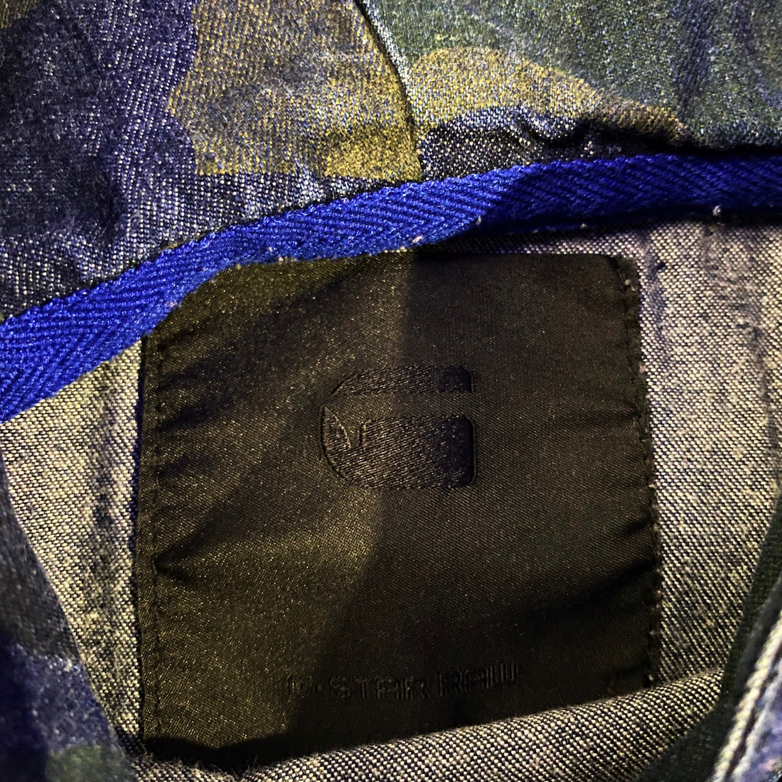 Sudadera Capucha G-Star RAW Camuflaje Denim Azul