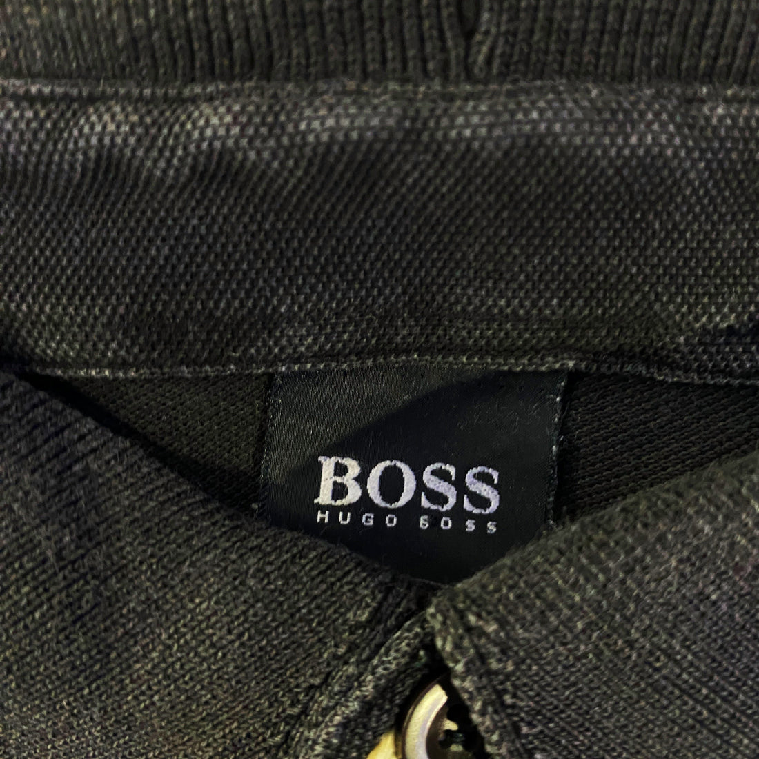 Polo Manga Larga Hugo Boss Piqué Logo BOSS Negro