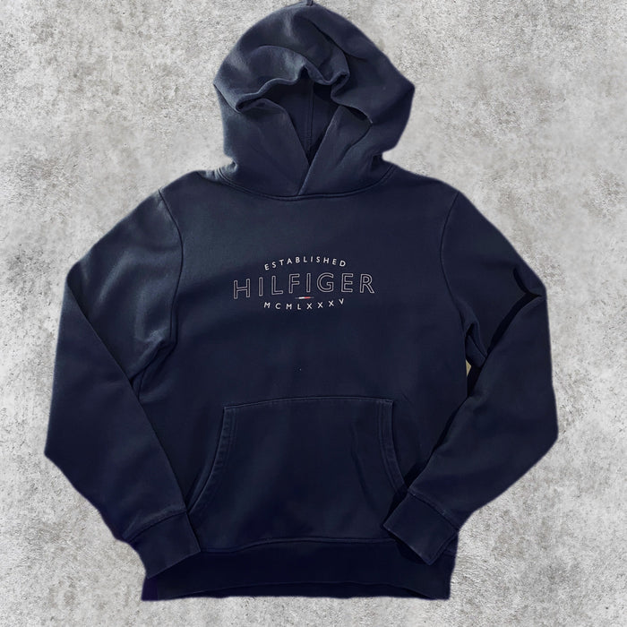 Sudadera Capucha Tommy Hilfiger Gráfico Established 1985 Azul Marino