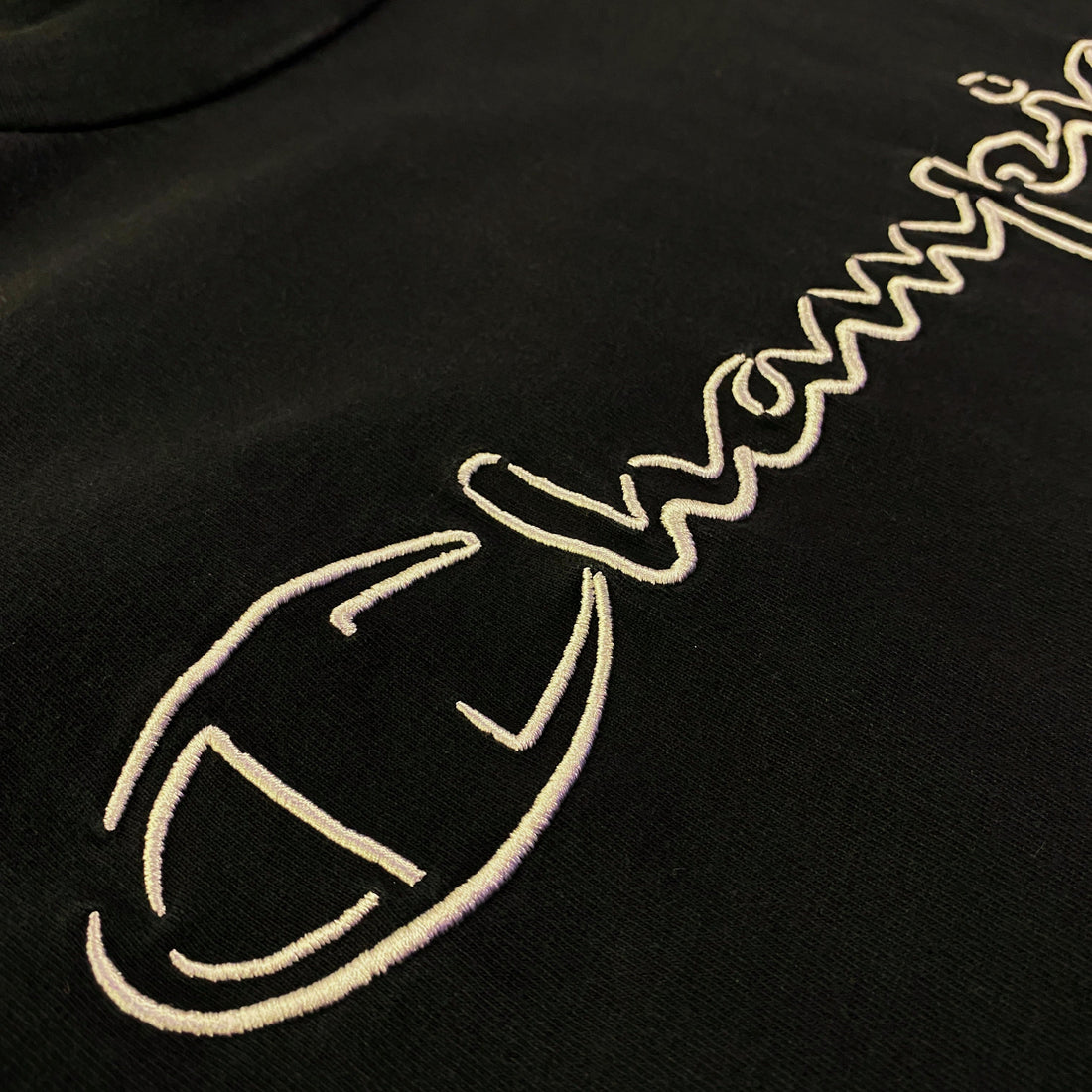 Camiseta Manga Larga Champion Cuello Alto Spellout Negra