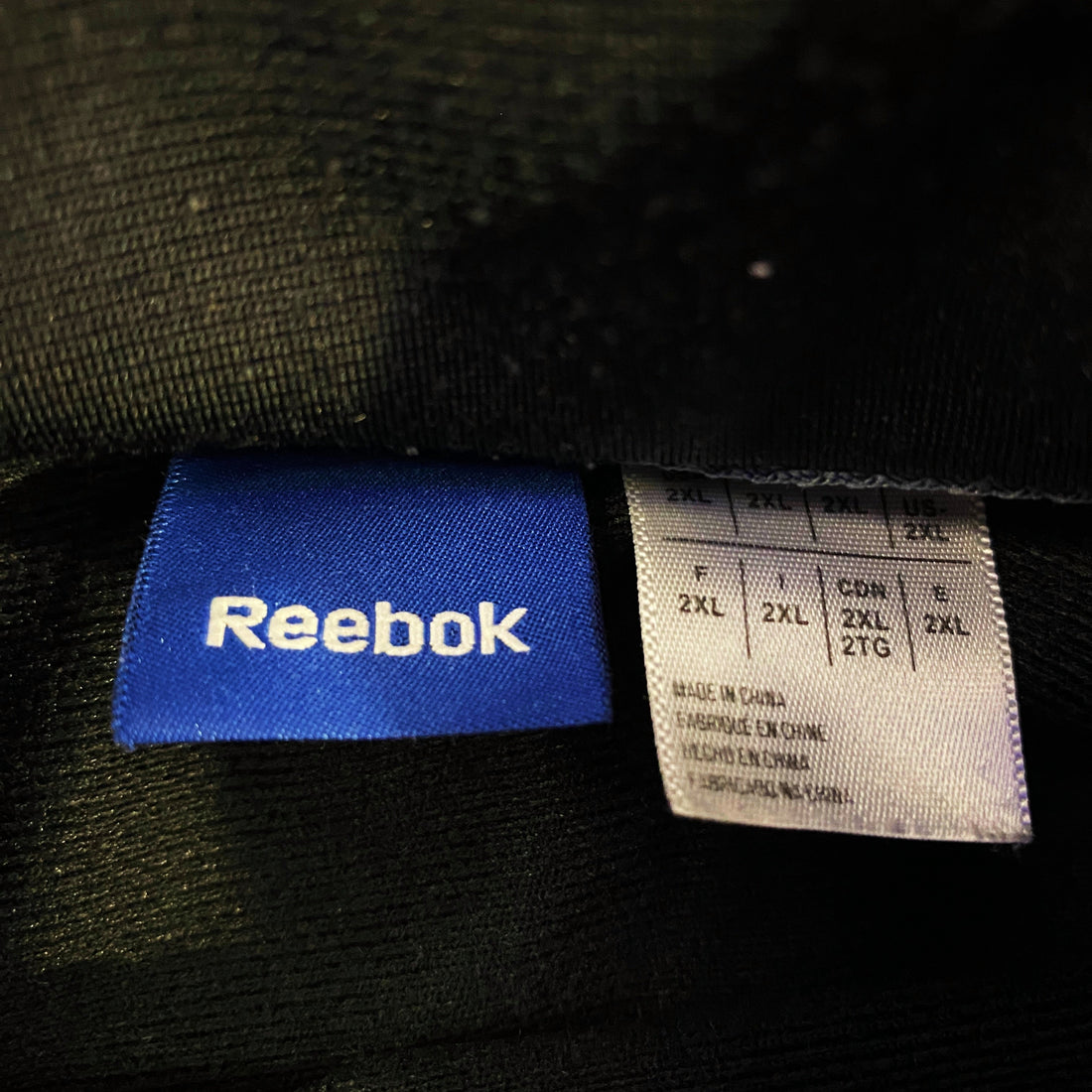 Chaqueta Chándal Reebok Cremallera Banda Pecho Negra