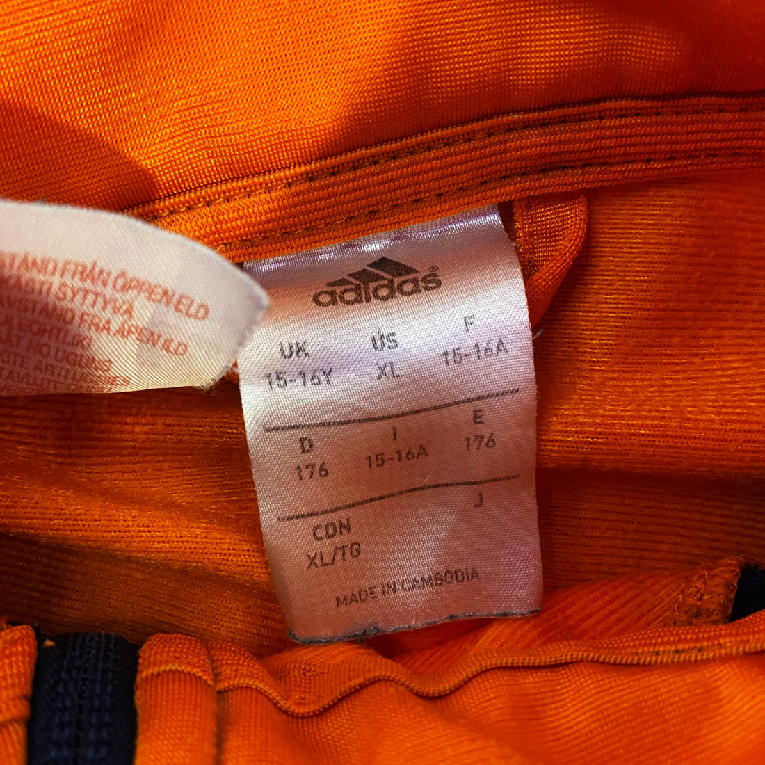Chaqueta Chándal adidas Bicolor Naranja y Azul Marino