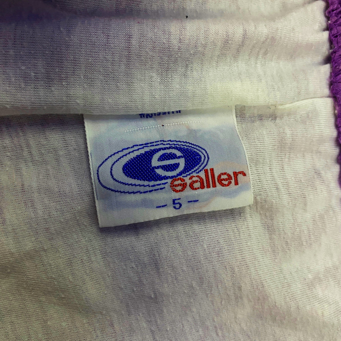 Pantalón Chándal Saller Vintage 90s Estampado Abstracto Morado
