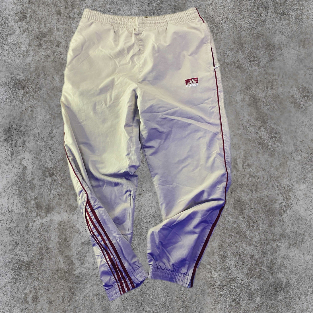 Pantalón adidas Vintage Cortavientos Tres Bandas Granate Gris