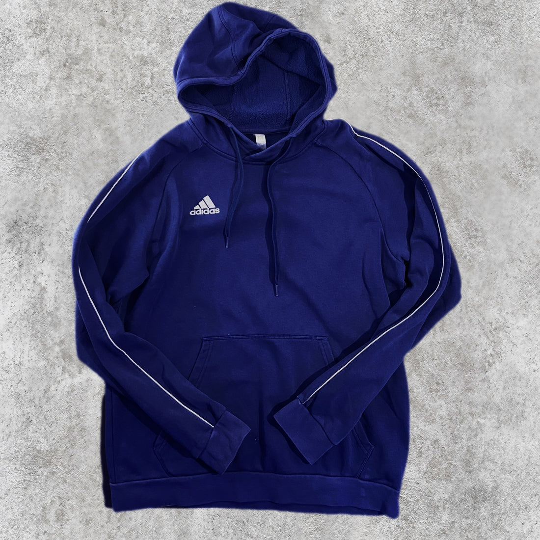 Sudadera Capucha adidas Azul Marino Logo Bordado