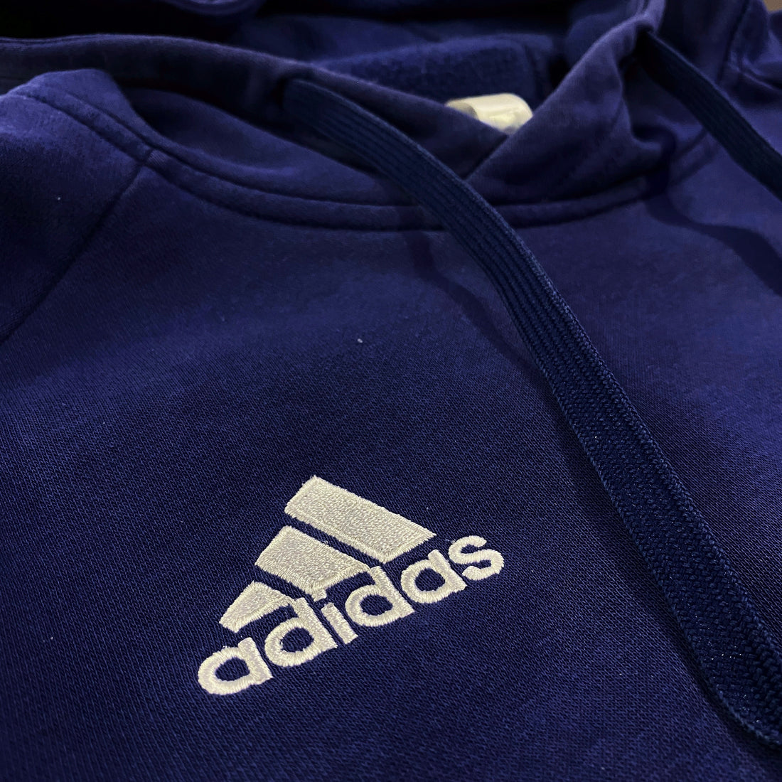 Sudadera Capucha adidas Azul Marino Logo Bordado