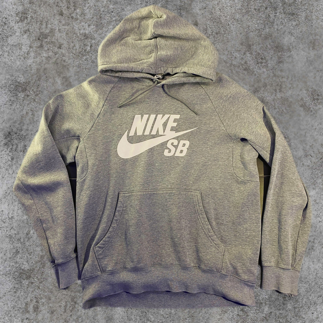 Sudadera Capucha Nike SB Logo Estampado Gris