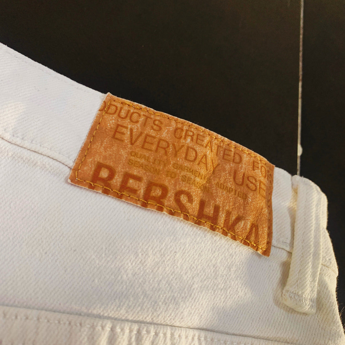Pantalón Corto Bershka Vaquero Blanco Roto