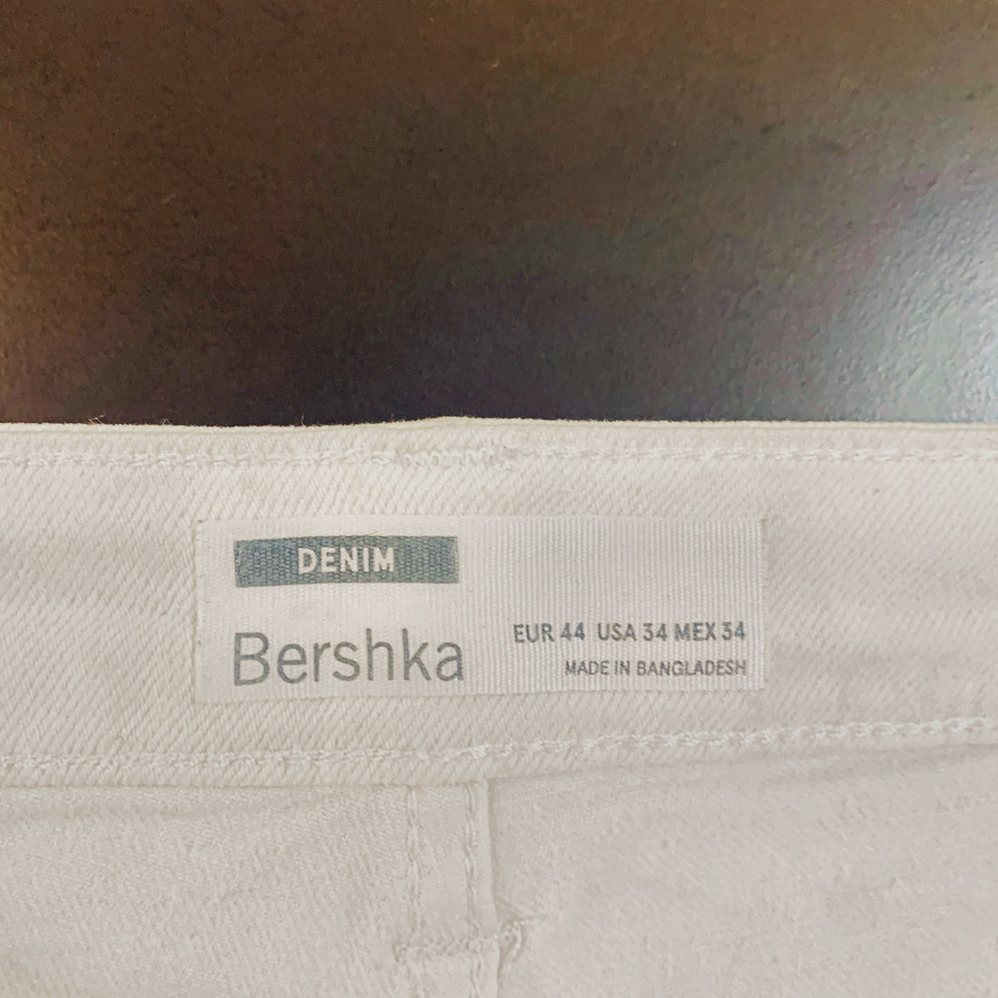 Pantalón Corto Bershka Vaquero Blanco Roto