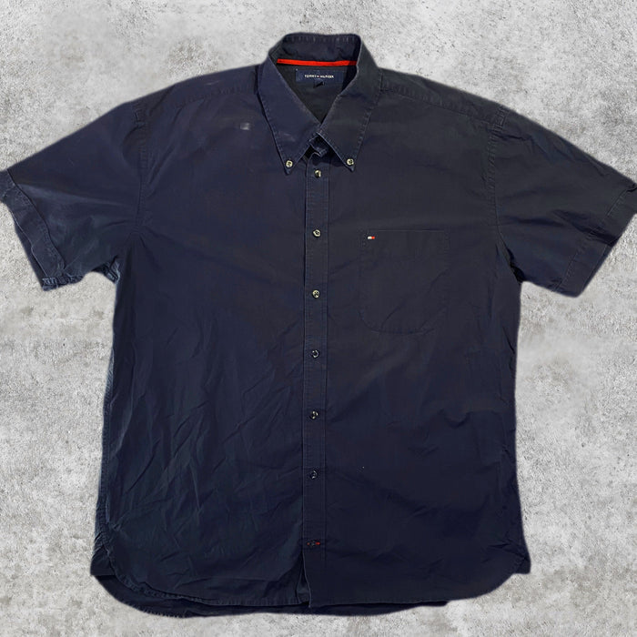 Camisa Tommy Hilfiger Azul Marino Manga Corta