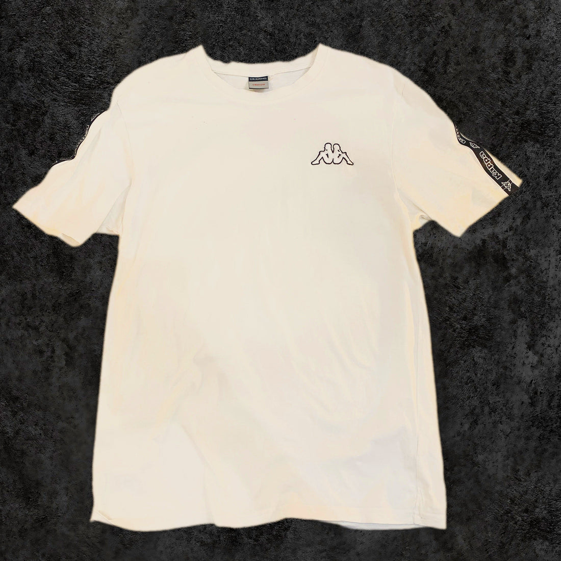 Camiseta Kappa "222 Banda" Blanca con Logo Omini