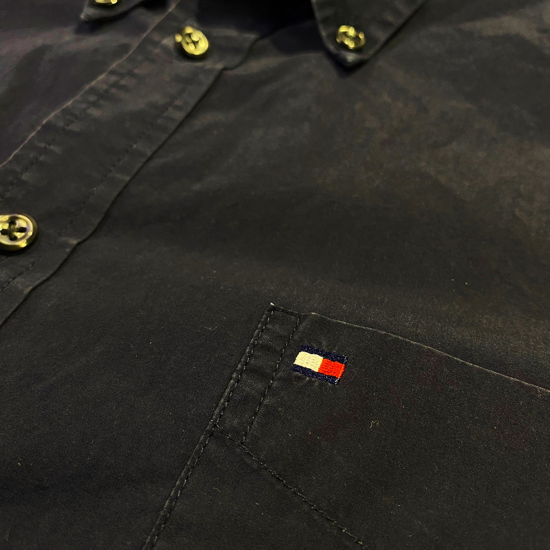 Camisa Tommy Hilfiger Azul Marino Manga Corta