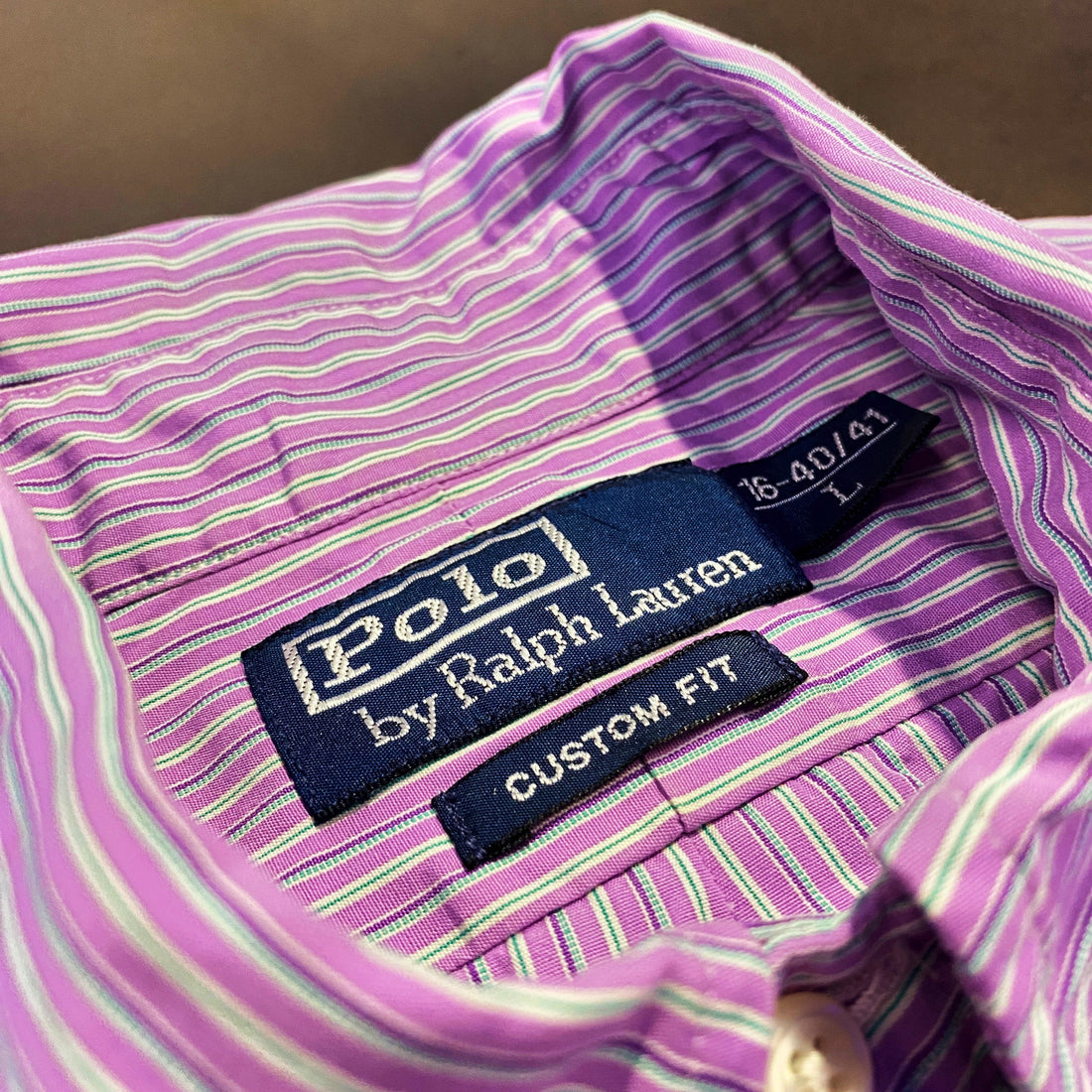 Camisa Ralph Lauren Rayas Lila