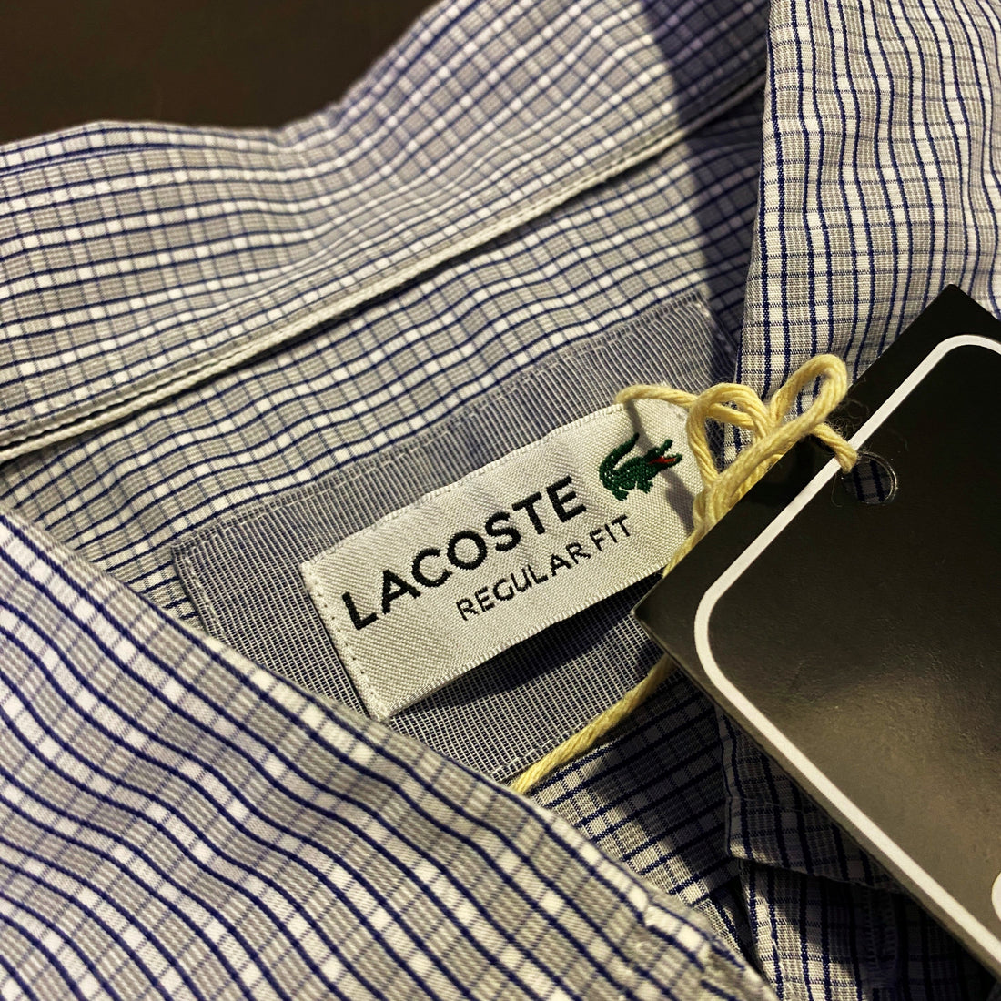 Camisa Lacoste Cuadros Azul Claro