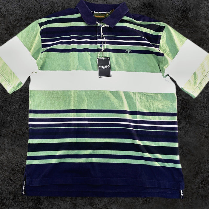 Polo Timberland Rayas Azul y Verde