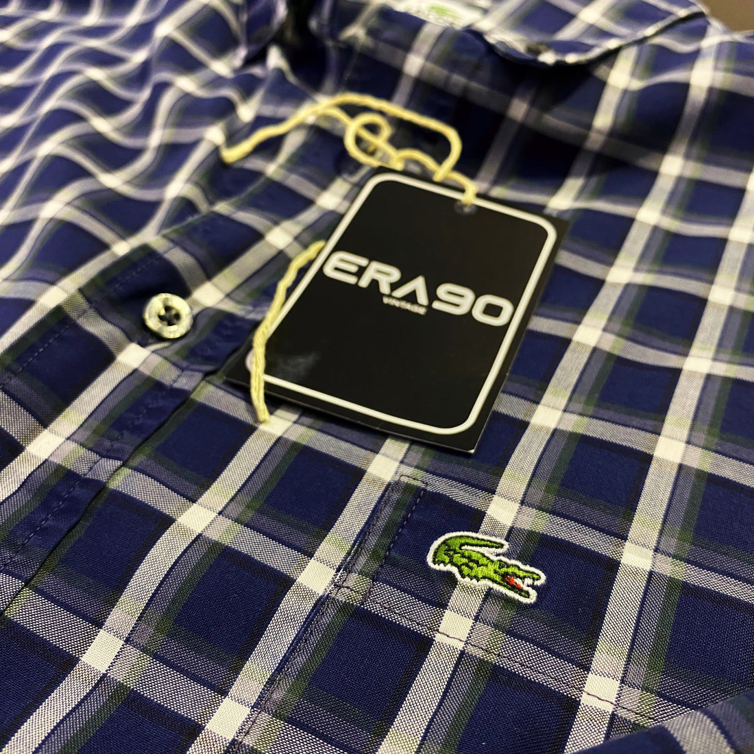Camisa Lacoste Cuadros Azul Marino