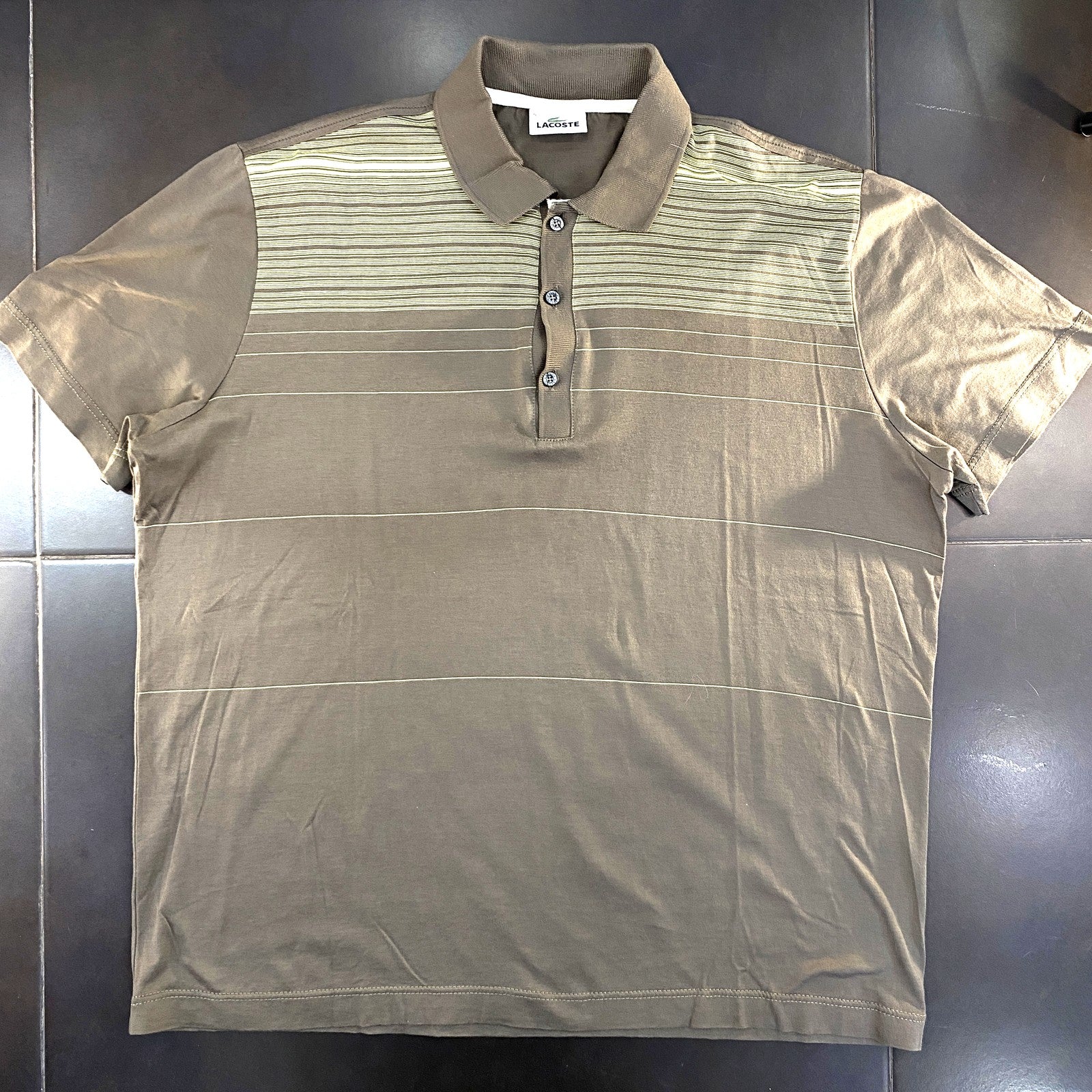 Polo Lacoste Marrón de Rayas