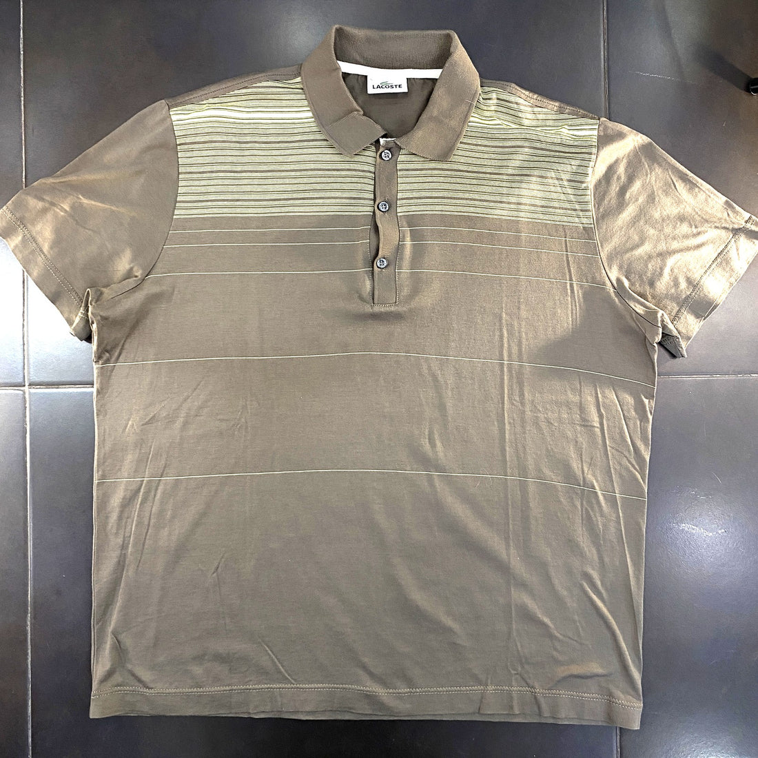 Polo Lacoste Marrón de Rayas
