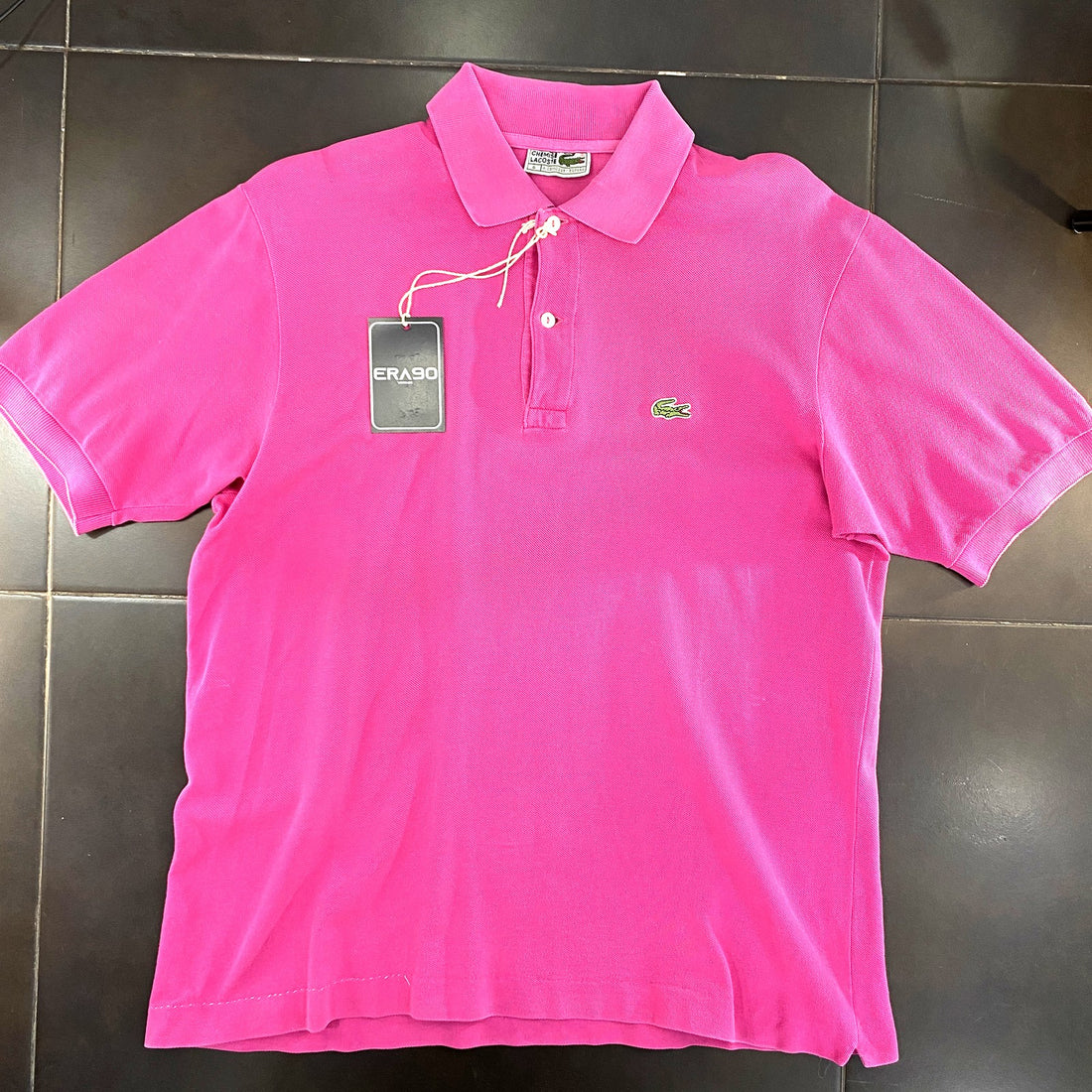 Polo Lacoste vintage rosa - frontal