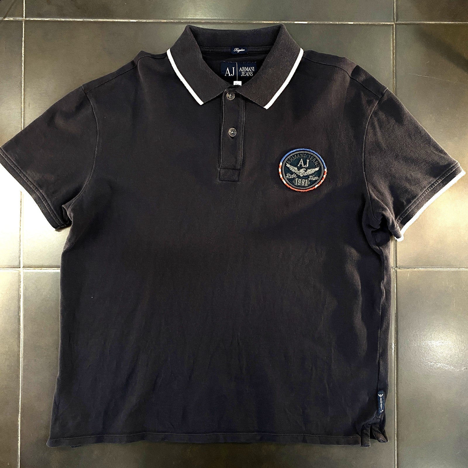 Polo Armani Jeans azul marino - frontal