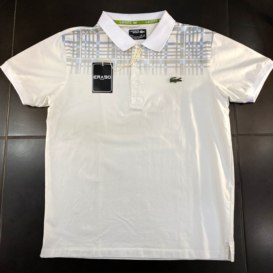 Polo Lacoste Sport Blanco Cuadros