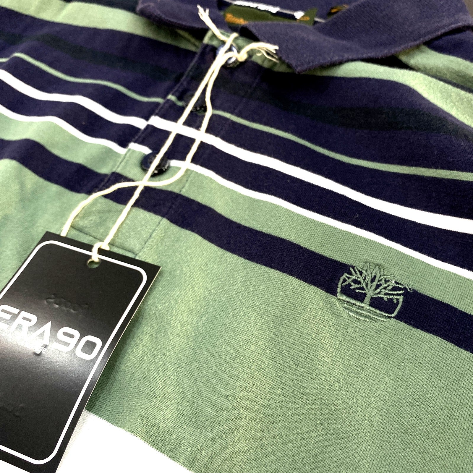 Polo Timberland Rayas Azul y Verde