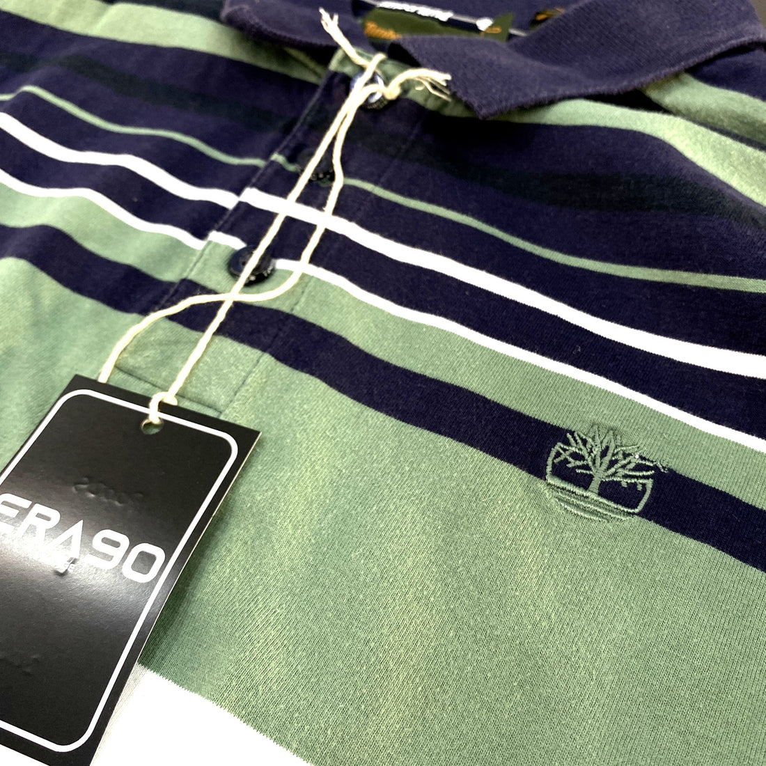 Polo Timberland Rayas Azul y Verde