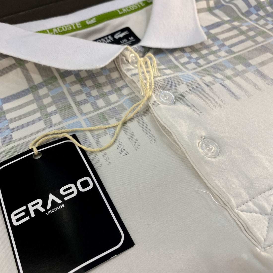 Polo Lacoste Sport Blanco Cuadros