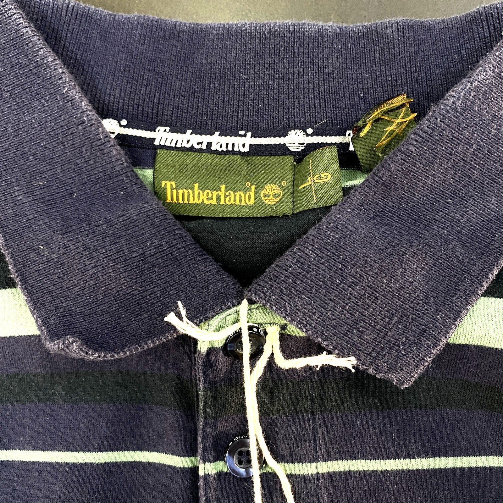 Polo Timberland Rayas Azul y Verde