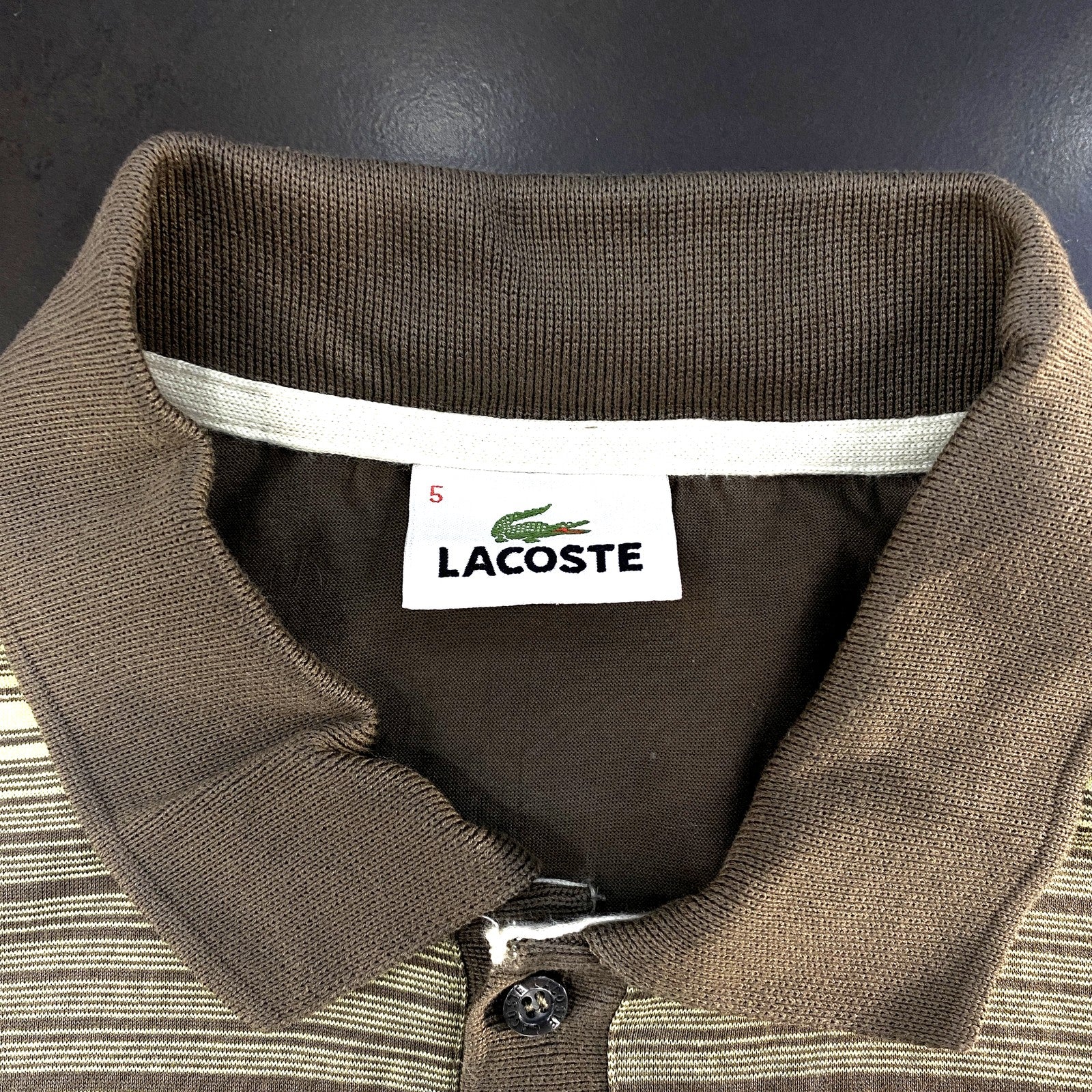 Polo Lacoste Marrón de Rayas