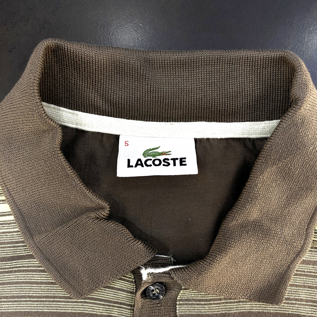 Polo Lacoste Marrón de Rayas