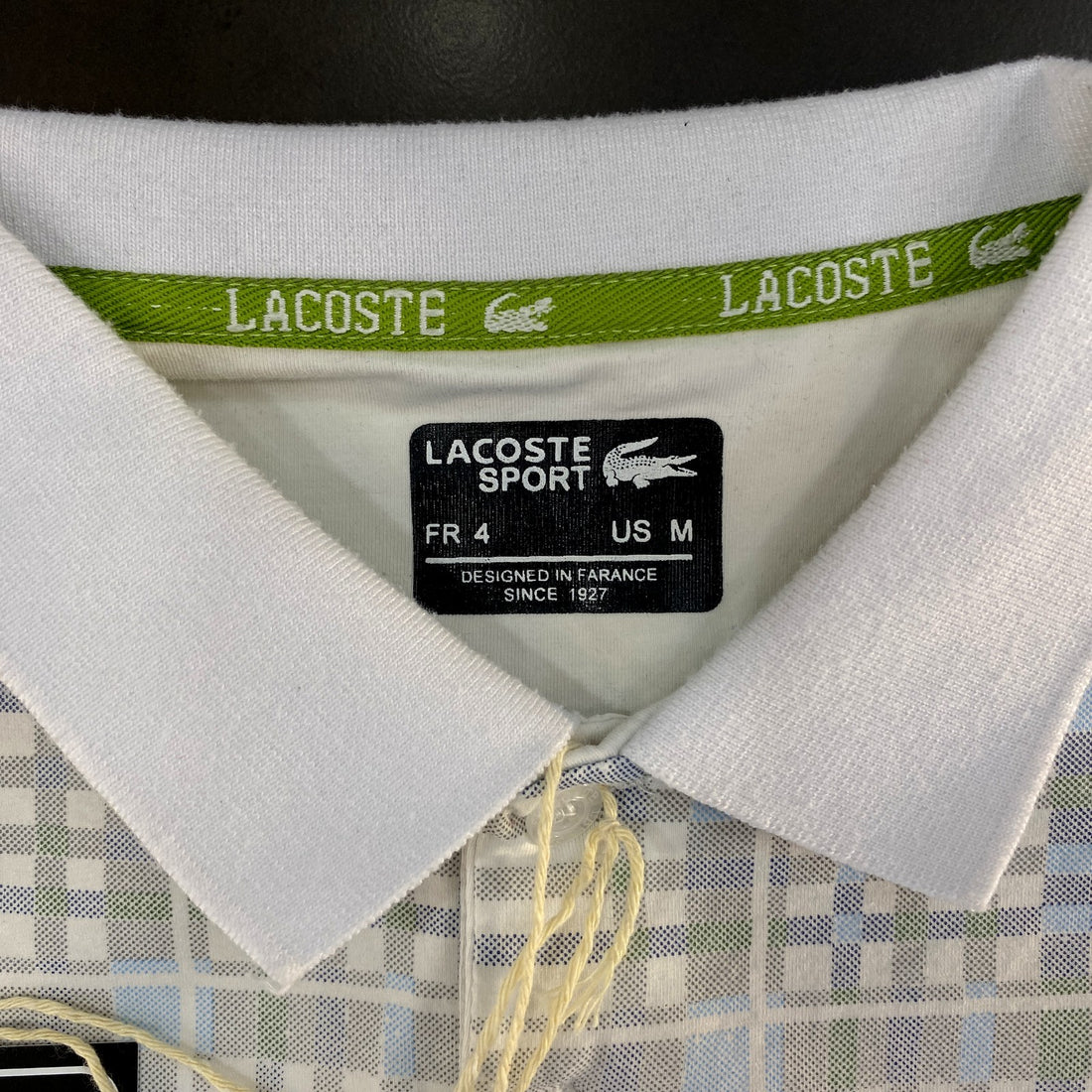 Polo Lacoste Sport Blanco Cuadros