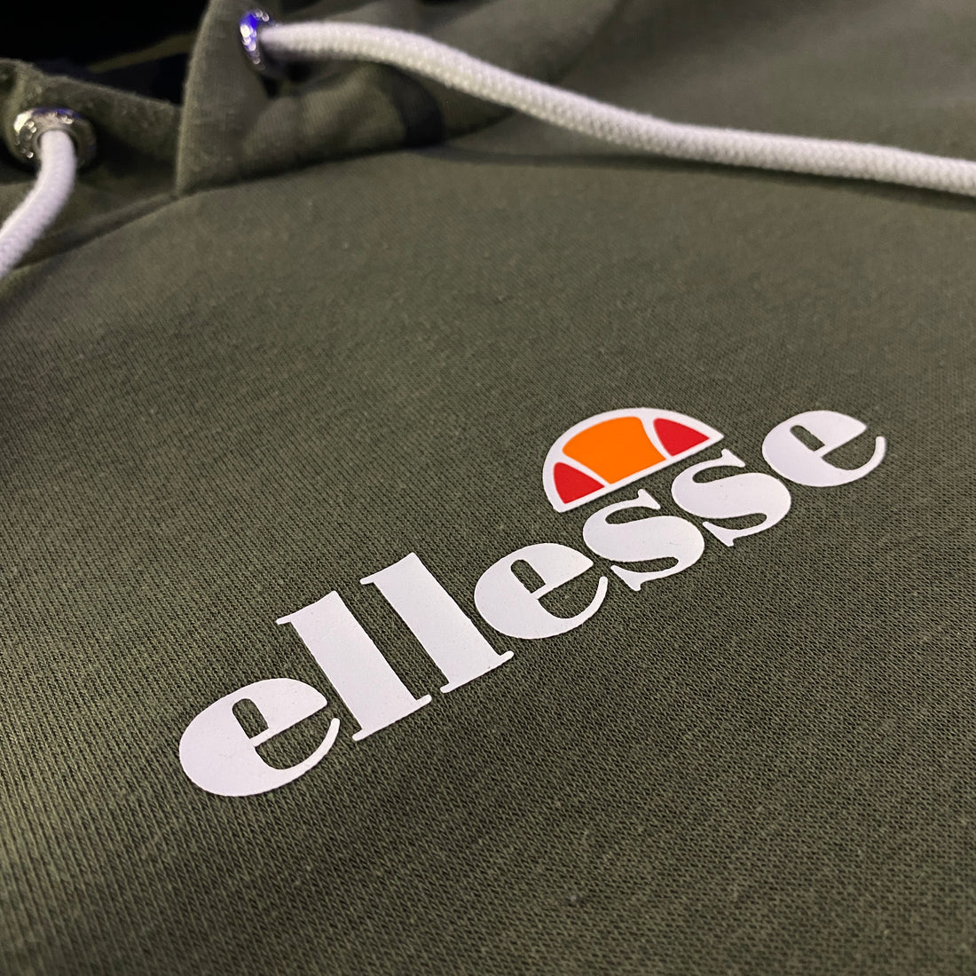 Sudadera Capucha Ellesse Logo Central Verde Militar