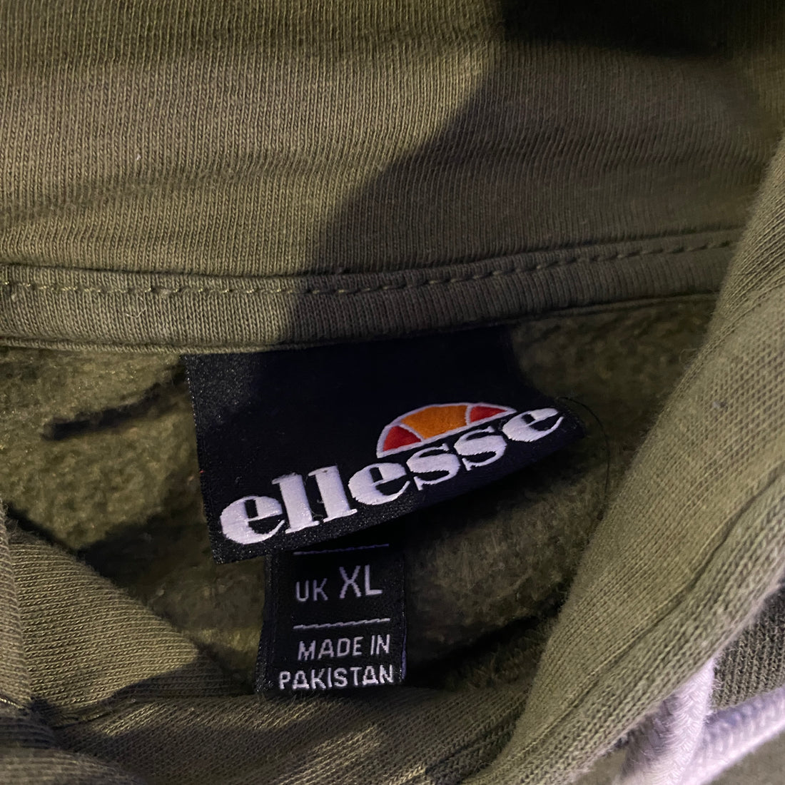 Sudadera Capucha Ellesse Logo Central Verde Militar