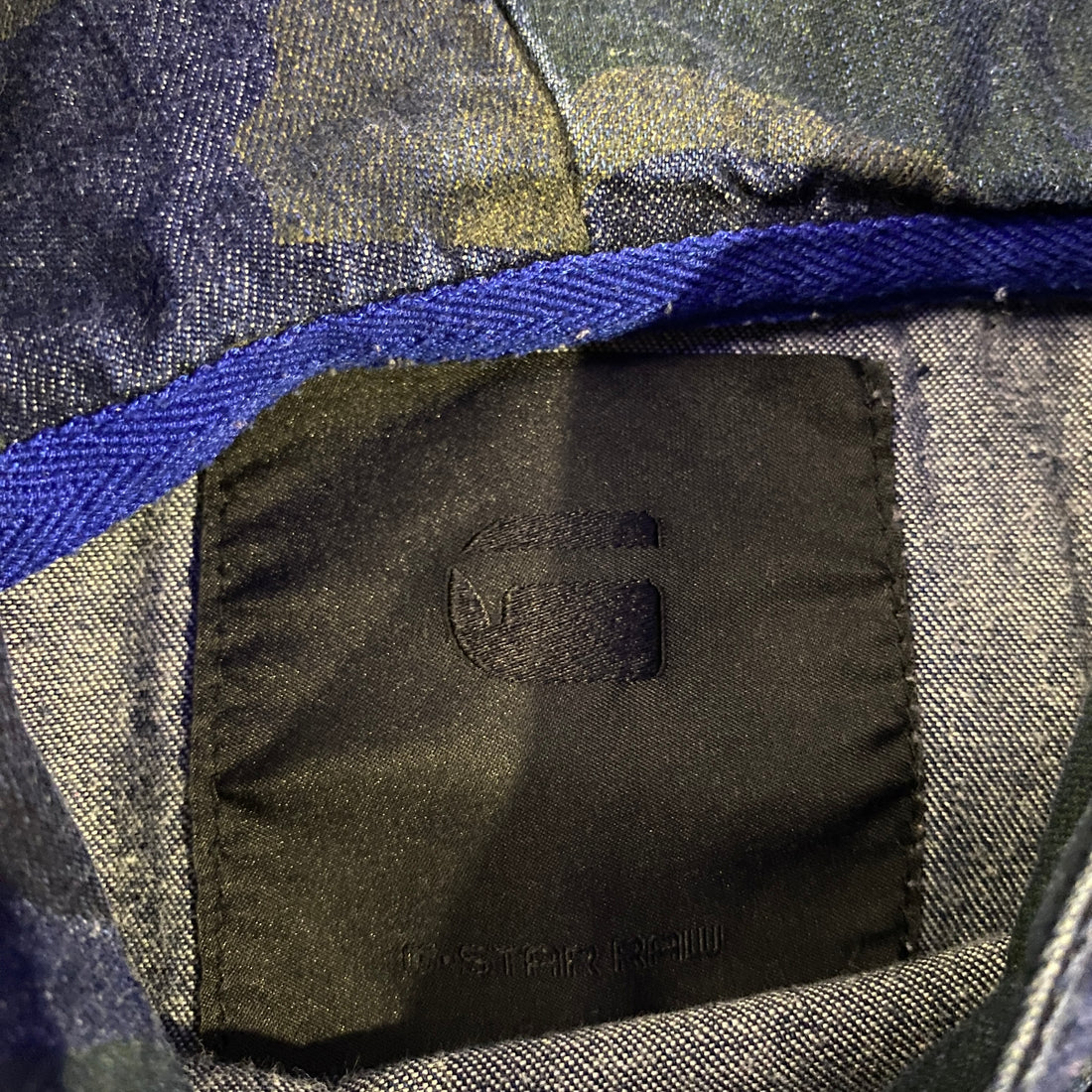 Sudadera Capucha G-Star RAW Camuflaje Denim Azul