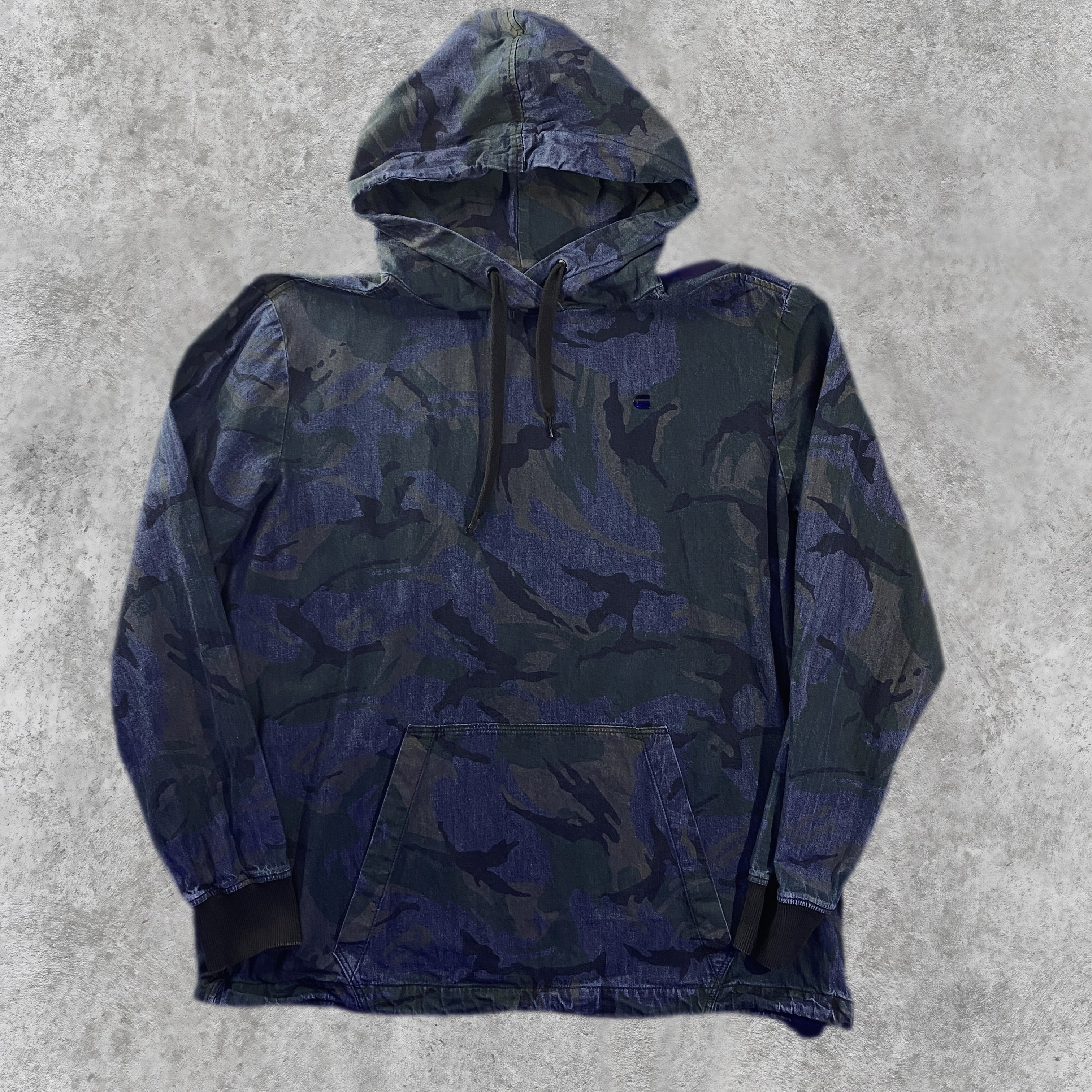 Sudadera G-Star RAW con Capucha Camuflaje Azul