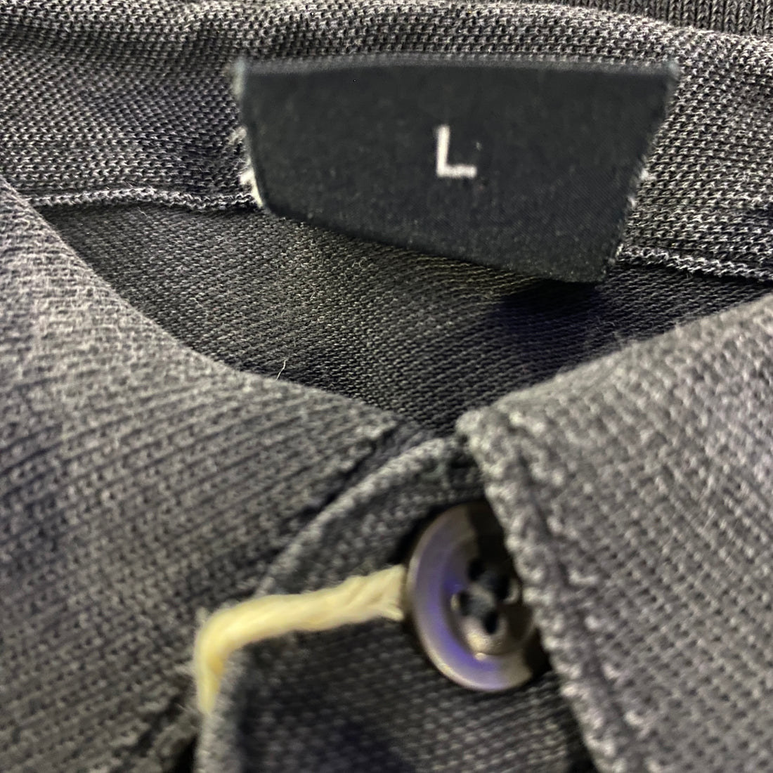 Polo Hugo Boss Manga Larga Pique Logo BOSS Negro - detalle