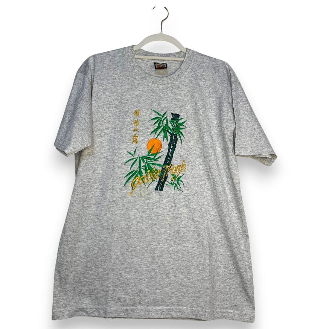 CAMISETA GOLDEN TRIANGLE BAMBOO BORDADO GRIS MELANGE TALLA L