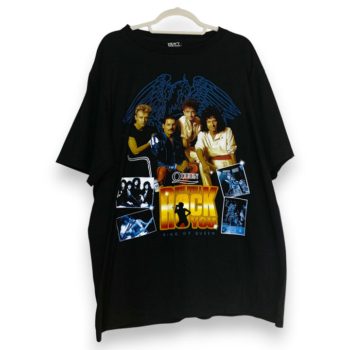 CAMISETA HEAVY METAL "QUEEN WE WILL ROCK YOU" NEGRO XL