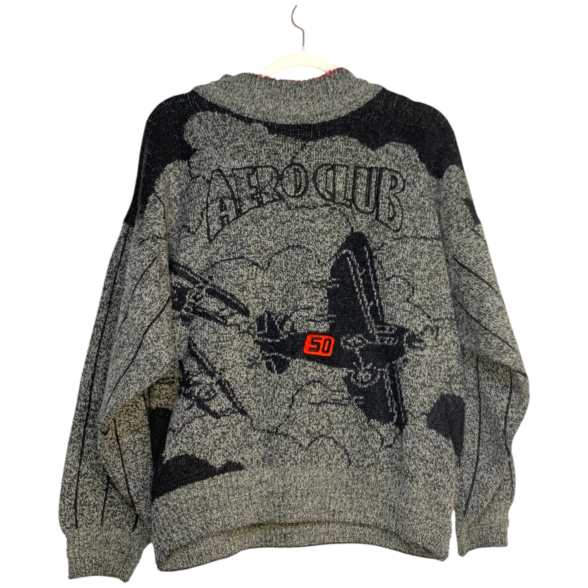 JERSEY OVERSIZE MANDI GRIS CON NEGRO Y ROJO